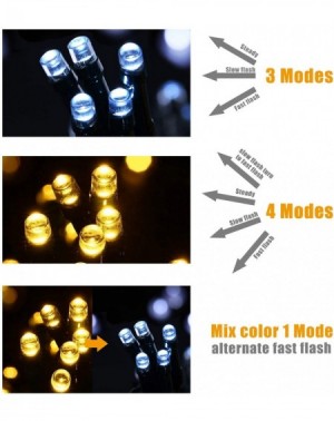 Outdoor String Lights Solar Christmas Lights-72FT 200 LED 8 Mode 2 Color Changing Solar String Lights Waterproof Starry Fairy...