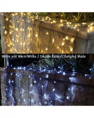 Outdoor String Lights Solar Christmas Lights-72FT 200 LED 8 Mode 2 Color Changing Solar String Lights Waterproof Starry Fairy...