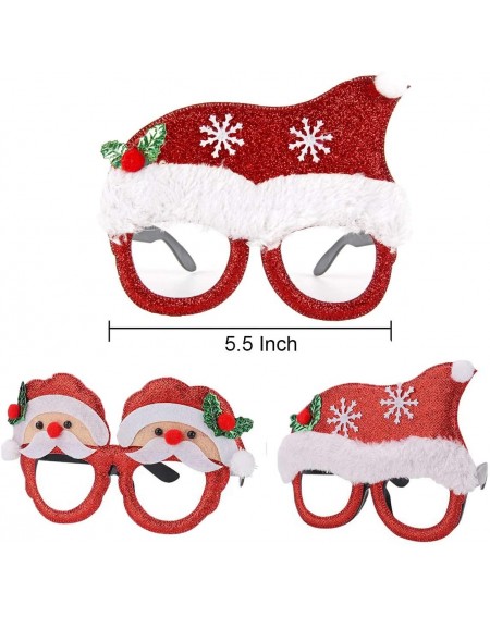 Party Favors 9 Pack Christmas Party Glasses Christmas Glitter Decoration Costume Eyeglasses Frame Unisex Eyeglasses for Holid...