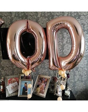 Balloons 34 Inch Rose Gold Balloons Foil Letters A to Z Numbers 0 to 9 Helium Balloons Bridal Baby Shower Wedding Birthday Pa...