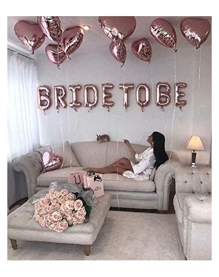 Balloons 34 Inch Rose Gold Balloons Foil Letters A to Z Numbers 0 to 9 Helium Balloons Bridal Baby Shower Wedding Birthday Pa...