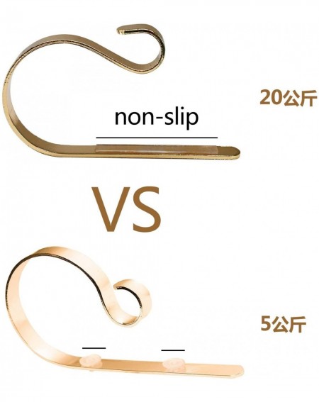 Stockings & Holders Set of 2 Metal Christmas Stocking Holder Hooks-Gold - Gold - CF192K2GLZU $13.21