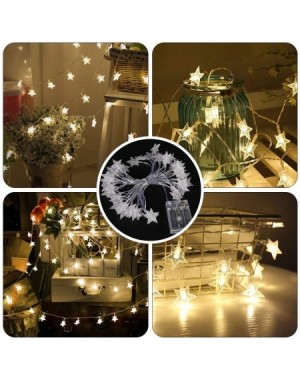 Indoor String Lights Star String Lights 40 LED Star Fairy Christmas Lights Battery Operated for Indoor & Outdoor- Party- Wedd...