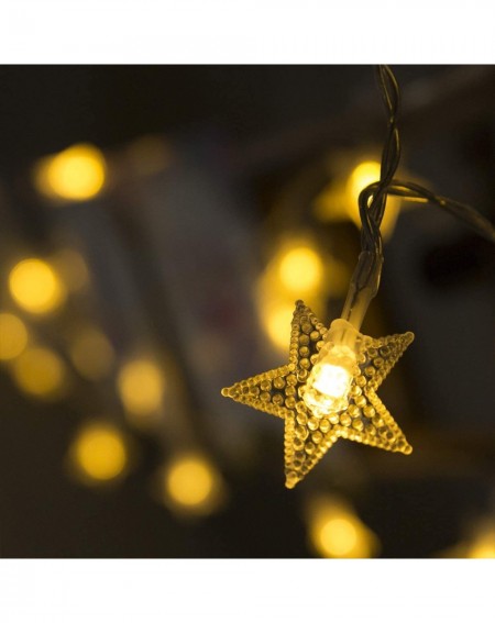 Indoor String Lights Star String Lights 40 LED Star Fairy Christmas Lights Battery Operated for Indoor & Outdoor- Party- Wedd...