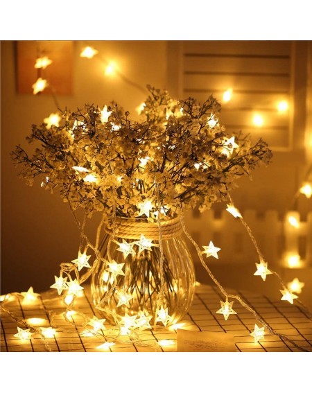 Indoor String Lights Star String Lights 40 LED Star Fairy Christmas Lights Battery Operated for Indoor & Outdoor- Party- Wedd...