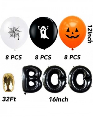 Party Favors Halloween Party Decorations Supplies Favors- Paper Fans Honeycomb Balls Printed Latex Balloons Black Boo Mylar F...