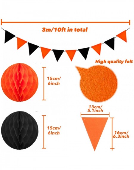 Party Favors Halloween Party Decorations Supplies Favors- Paper Fans Honeycomb Balls Printed Latex Balloons Black Boo Mylar F...