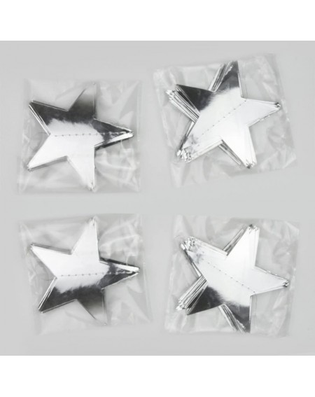 Favors Star Party Decorations Birthday Baby Shower Christmas Hanging Paper Garland (Glossy Silver-52 Feet) - Glossy Silver-52...