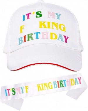 Favors It's My Birthday Hat and Sash- Baseball Cap White- It's My Birthday Sash- Funny Birthday Party Supplies and Decoration...