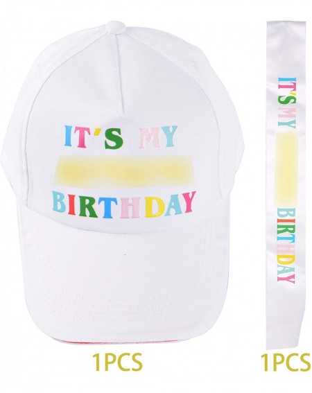 Favors It's My Birthday Hat and Sash- Baseball Cap White- It's My Birthday Sash- Funny Birthday Party Supplies and Decoration...