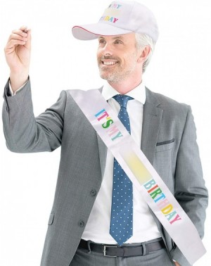 Favors It's My Birthday Hat and Sash- Baseball Cap White- It's My Birthday Sash- Funny Birthday Party Supplies and Decoration...