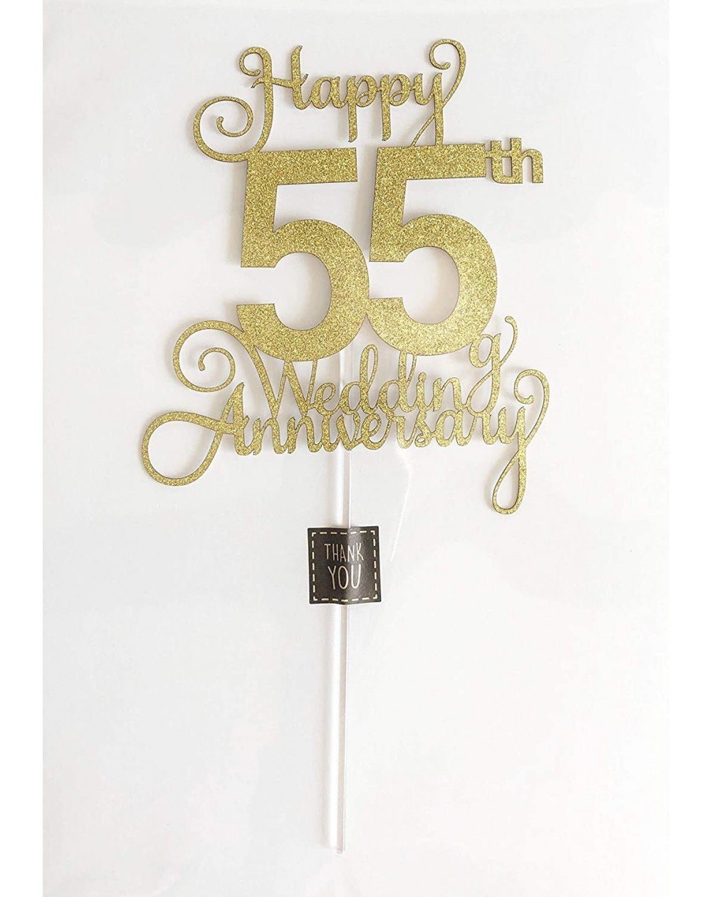 55th Wedding Anniversary Cake Topper- Wedding Anniversary Party