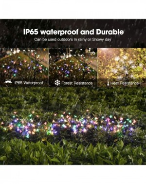 Outdoor String Lights Solar Lights Outdoor Decorative Solar Garden Lights- 4 Pack Beautiful 20 LED Fairy Flower Lights- Solar...