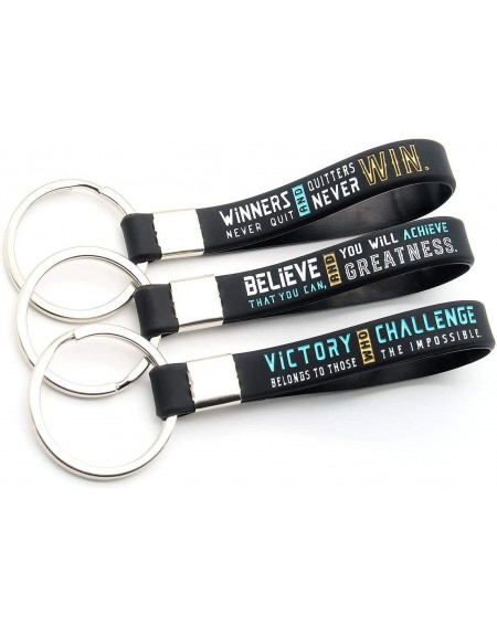 Favors (12-Pack) Football Keychains with Motivational Quotes - Wholesale Pack of Key Chains in Bulk for Football Gifts for Te...