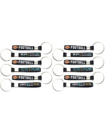 Favors (12-Pack) Football Keychains with Motivational Quotes - Wholesale Pack of Key Chains in Bulk for Football Gifts for Te...