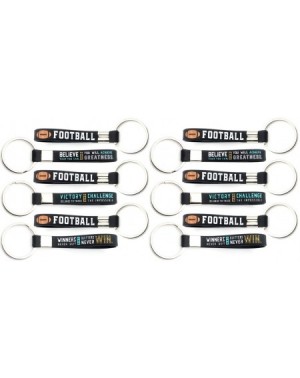 Favors (12-Pack) Football Keychains with Motivational Quotes - Wholesale Pack of Key Chains in Bulk for Football Gifts for Te...