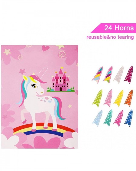 Party Packs Pin The Horn on The Unicorn Party Game Birthday Party Favor Games Unicorn Party Supplies Kids Party Supplies with...