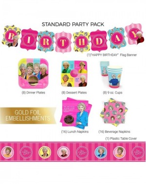 Party Packs Golden Girls Party Supplies (Standard) Birthday Party Decorations with Happy Birthday Banner- 58 Piece Set - 40th...