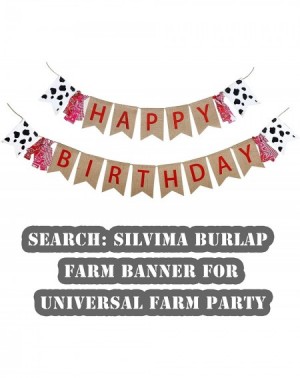 Banners & Garlands Farm ONE High Chair Banner for First Birthday- Barnyard Cow 1st Birthday Party Highchair Decoration - Farm...