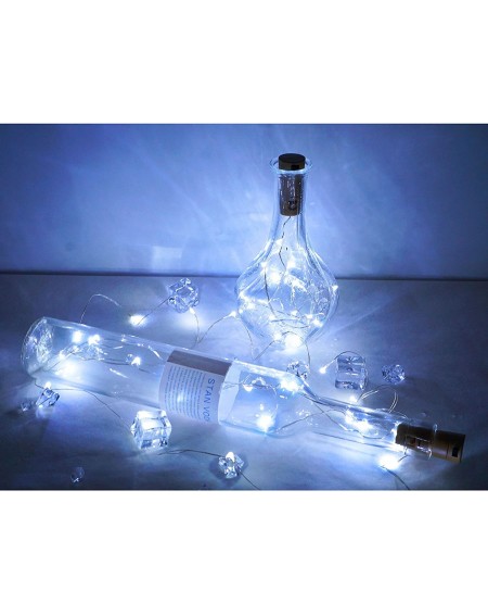 Indoor String Lights Wine Bottle Lights with Cork- 10 Pack 12 LED Battery Operated LED Fairy Mini String Lights for DIY- Part...