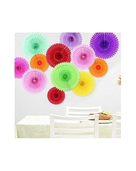 Tissue Pom Poms 5pcs 16" Tissue Paper Fan Party Hanging Fan Flower Wedding Birthday Showers Party Baby Shower Decorations (16...