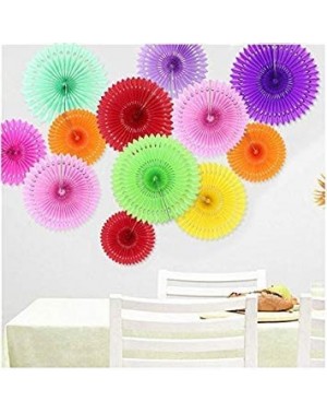 Tissue Pom Poms 5pcs 16" Tissue Paper Fan Party Hanging Fan Flower Wedding Birthday Showers Party Baby Shower Decorations (16...