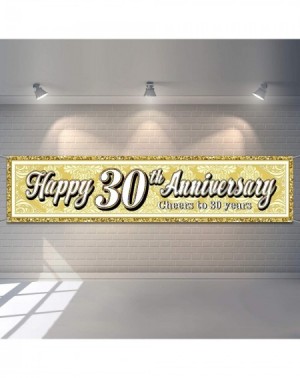 Banners & Garlands Happy 30th Anniversary Banner Cheers to 30 Year Banner Party Decorations 30th Anniversary Sign for Birthda...