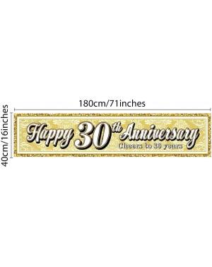 Banners & Garlands Happy 30th Anniversary Banner Cheers to 30 Year Banner Party Decorations 30th Anniversary Sign for Birthda...