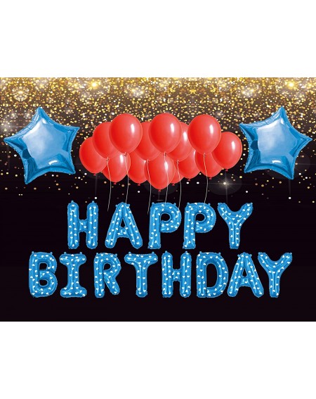 Balloons Happy Birthday Balloon Banner Set of 16" Foil Birthday Balloon 18" Star Foil Balloon 12" Latex Balloon Inflatable Pa...