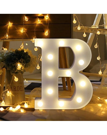 Indoor String Lights LED Marquee Letter Lights Sign 26 Alphabet Light Up Letters Sign for Night Light Wedding Birthday Party ...