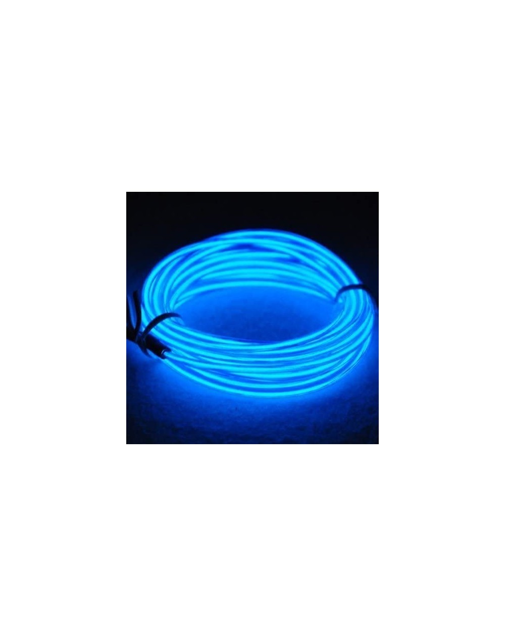 Indoor String Lights Neon LED Light Glow EL Wire Battery Pack String Strip Rope Tube Car Dance Party + Controller (15ft- Blue...