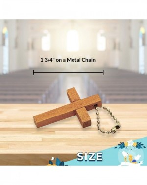 Party Favors Wooden Cross Key Chains - 144 Count - Great for Christian-Themed Event- Party Favor- Giveaways- Classroom Reward...