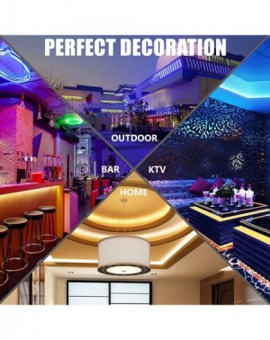 Outdoor String Lights Led Strip Lights with Music Sync- 32.8ft RGB LED Strip Color Changing Remote Lights- SMD 5050 Waterproo...