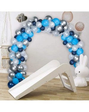 Balloons 135 Pcs Blue Balloon Garland Arch Kit -Silver Confetti- Navy Blue- Royal Blue Balloons Baby Shower Boy Party Decorat...