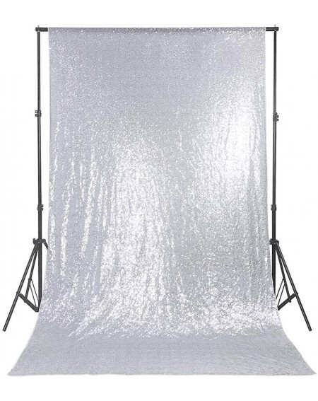 Photobooth Props Wedding Backdrop Decoration Silver Sequin Background 4ftx6ft Sparkly Christmas Thanksgiving Winter Snow Part...