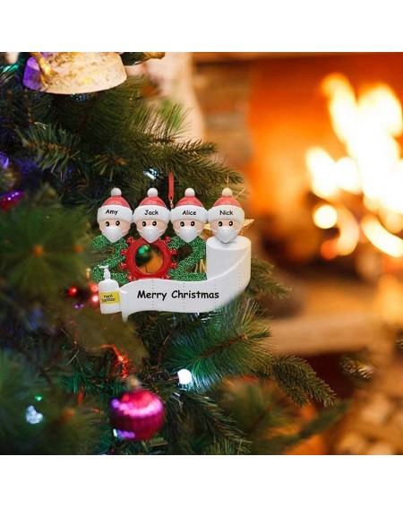 Ornaments Personalized 2-5 Family Members Name Christmas Tree Hanging Ornament Kit- 2020 Family Customized Christmas Decorati...