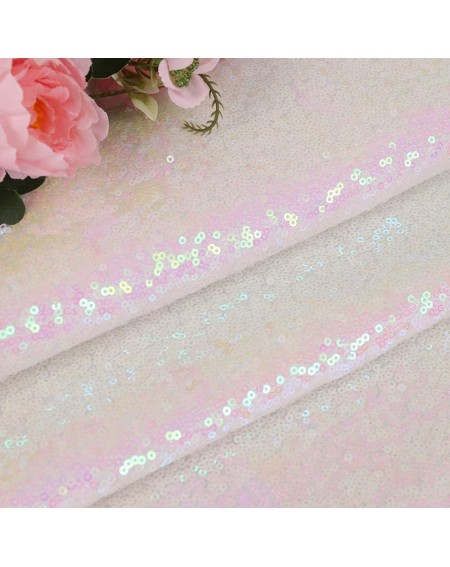 Photobooth Props Iridescent Photography Backdrop Sequin Backdrop Curtains for Wedding Party-4ftx6.5ft - Iridescent - CJ188QQO...