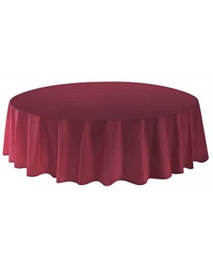 Tablecovers 6-Pack Premium Plastic Table Cover Medium Weight Disposable Tablecloth-6PK Round 84"-Burgundy-TC58623 - Burgundy ...