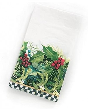 Tableware Mackenzie Childs Holly & Berry with Courtly Check Paper Guest Towel Napkins (20 Count) - C018AUSICD3 $29.52