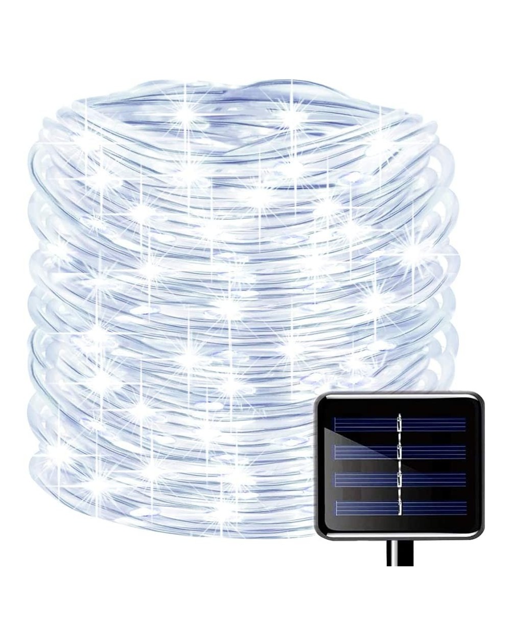 Outdoor String Lights Solar Rope Lights- 50 LEDs 16ft/5M Waterproof Solar String Copper Wire Light- Outdoor Rope Lights for G...