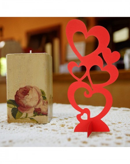 Favors 2 Pieces Heart Craft Party Decoration Valentines Day Paper Heart Stand Crafts for Valentines Day Wedding Party Favor S...