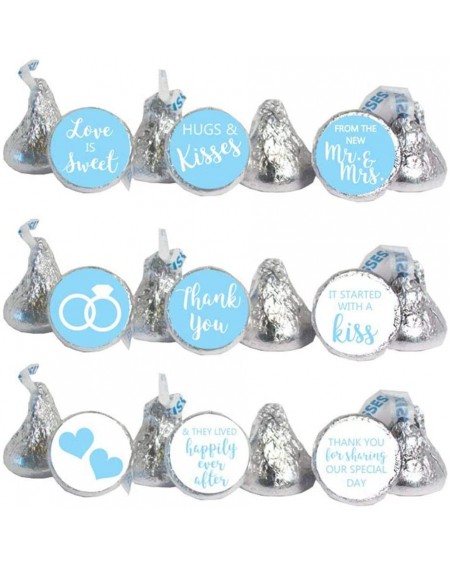 Favors Mini Candy Stickers Wedding Favors Set of 324 (Light Blue) - Light Blue - CI18KAUQWGG $9.44