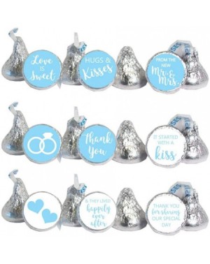 Favors Mini Candy Stickers Wedding Favors Set of 324 (Light Blue) - Light Blue - CI18KAUQWGG $9.44