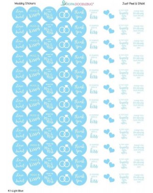 Favors Mini Candy Stickers Wedding Favors Set of 324 (Light Blue) - Light Blue - CI18KAUQWGG $9.44