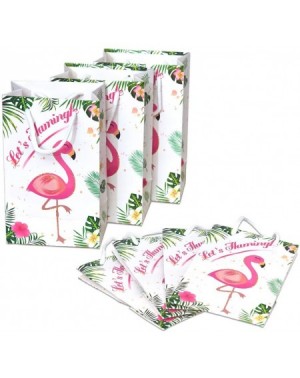 Party Packs Flamingo Gift Bags - 16 PCS Tropical Themed Party Favors for Girls Kids Durable Paper Goodies Treat Bags Birthday...