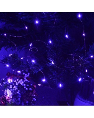 Indoor String Lights 4 Packs 16.4Ft 50 LED Purple Fairy Lights Battery Operated- Mini Copper Fairy Lights- Twinkling Purple C...