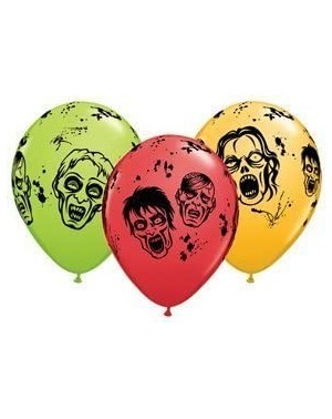 Balloons Zombie Multicolor 11" Round Latex Balloon 10ct - CU11OU54M2Z $7.79