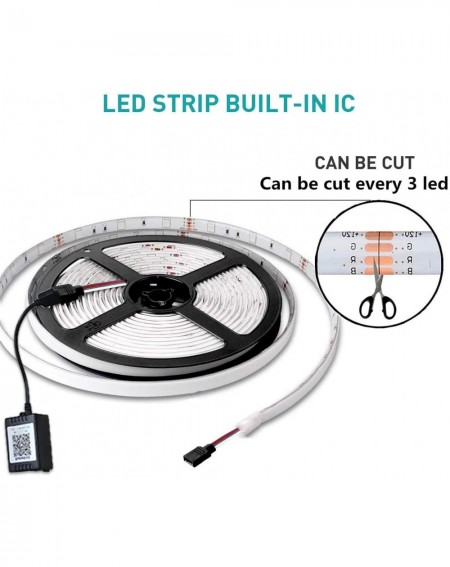 Rope Lights LED Strip Lights Bluetooth 32.8FT(10M) with 300 LEDs Waterproof SMD5050 RGB Color Changing LED Light Strip Kit wi...