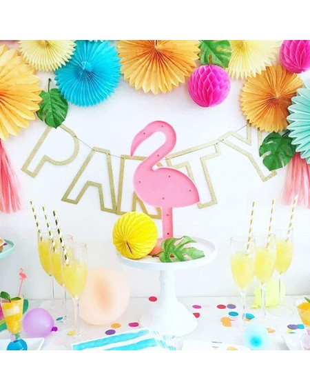 Garlands Tropical Party- Luau Party- Hawaiian Party Theme- Summer Party Tropical Palm Leaves- Flamingo Party Decorations- Poo...