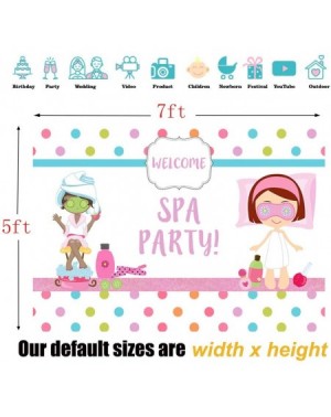 Photobooth Props Spa Themed Birthday Backdrop Pamper Slumber Party Photo Booth Background 7x5ft Colorful Dots Spa Party Girls...